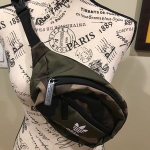 Adidas green camouflage fanny pack